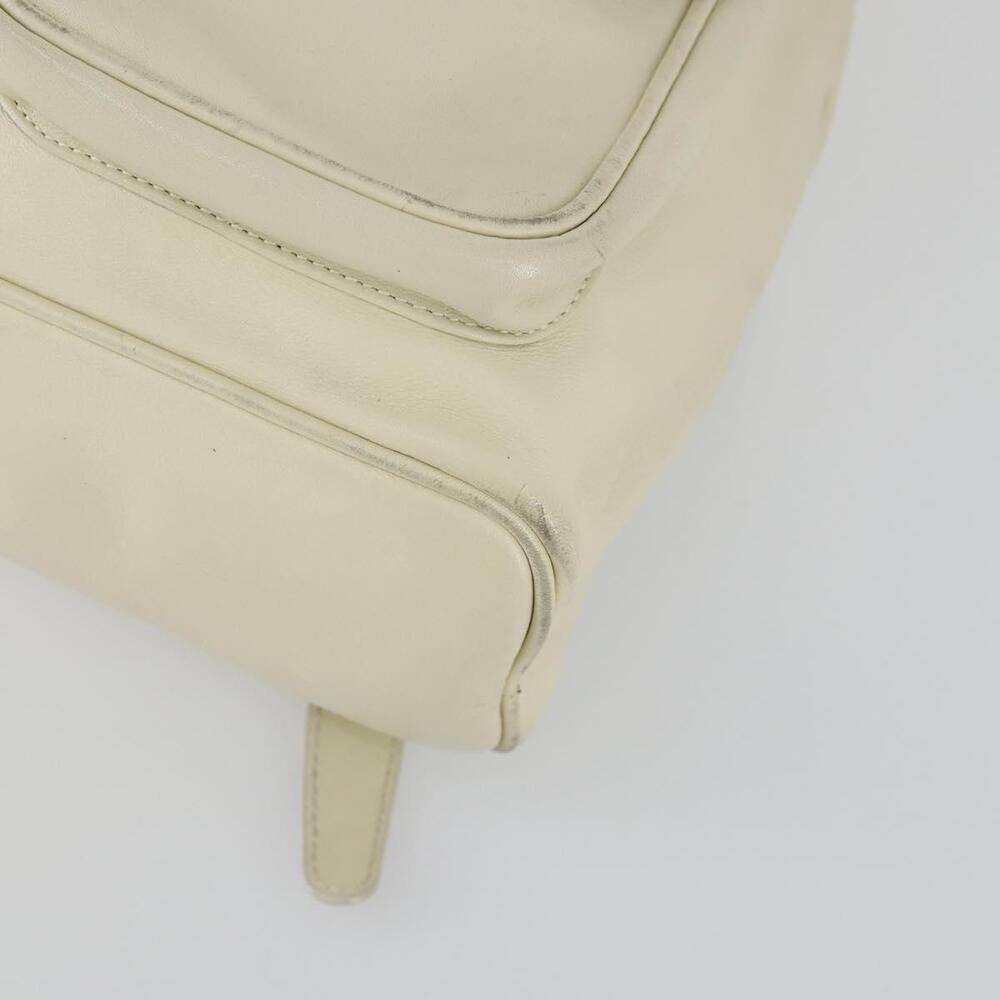 GUCCI Bamboo Backpack Leather Outlet Ivory Gold 003 8016 2058 Auth 151337 - Picture 15 of 16